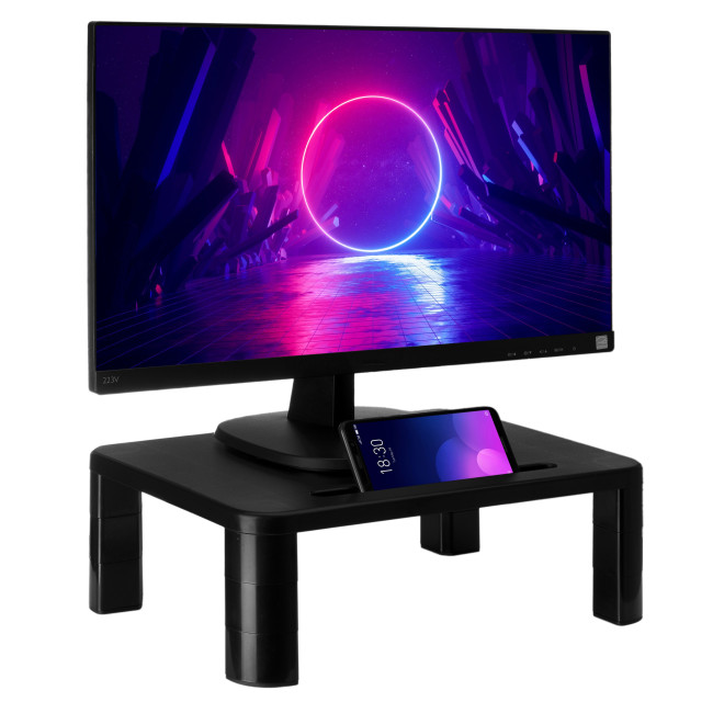 Levně Stojan na notebook / monitor černý