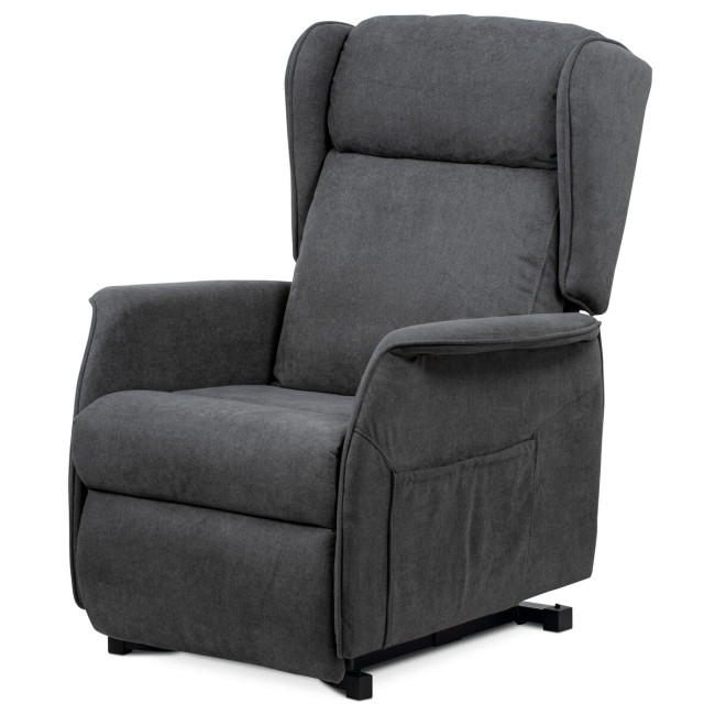 Levně Polohovací křeslo šedé, elektrické TV-1190 GREY2