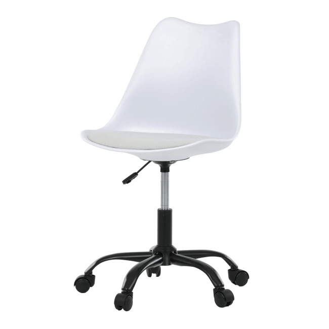 Levně Kancelářská židle bílá KA-X7055 WT
