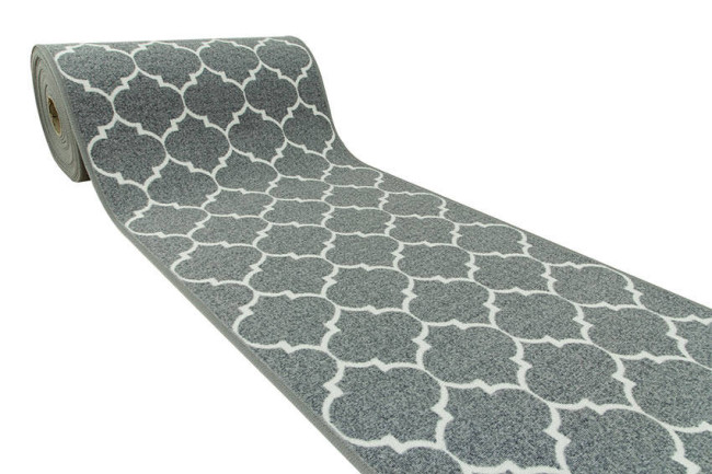 Protišmykový behúň Clover - svetlo sivý