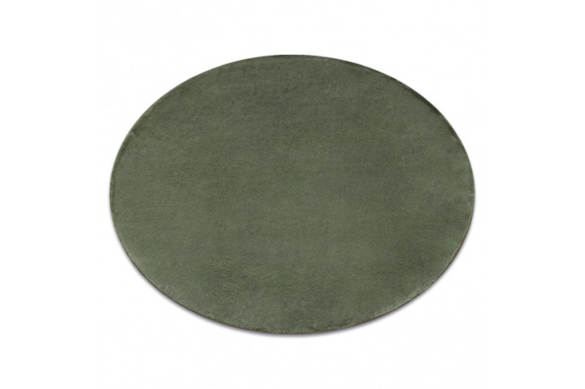 Protišmykový koberec POSH kruh zelený, plyš