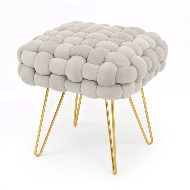 Taburetka DOTTY krémová