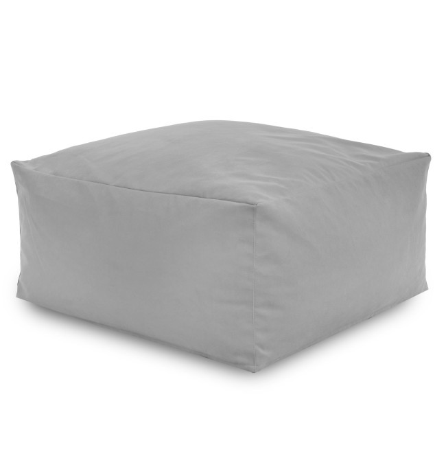 Plyšová taburetka svetlosivá