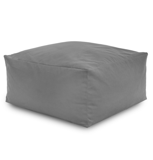 Plyšová taburetka kocka oceľová