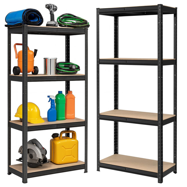 Regál 174x80x40 cm čierny