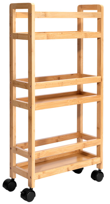 Pojazdný regál INAKI naturálny