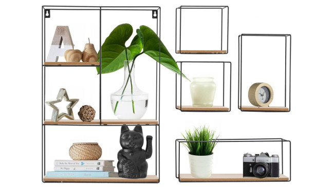 Sada 5 závesných poličiek LOFT Industrial