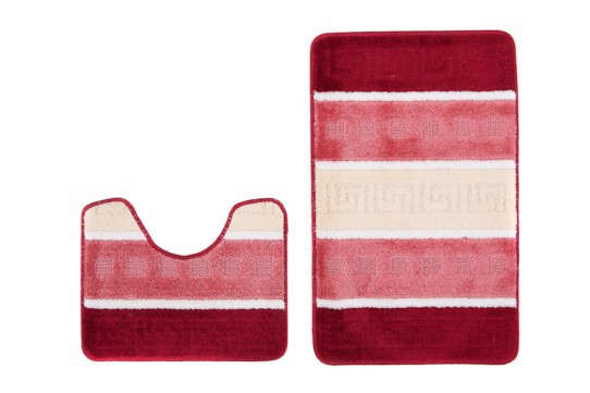 Sada kúpeľňových koberčekov MULTI B5016 grécky, červený