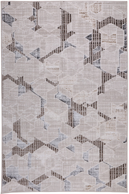 Koberec Safir 191 krémový / tmavohnedý