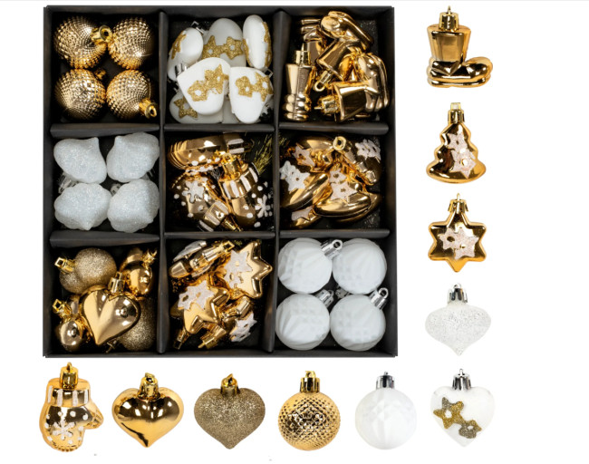 Vianočné ozdoby SYSD1688-147 (44ks)