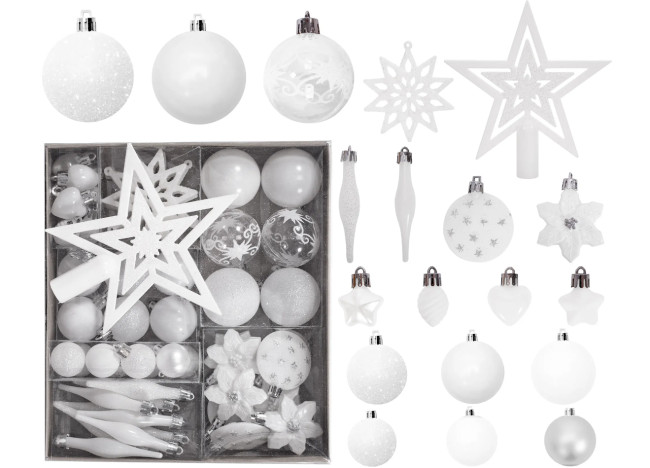 Vianočné ozdoby SYSD1688-124 (54 ks)