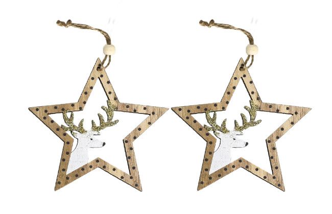 Vianočná dekorácia KL-21X12 hnedá (2 ks)