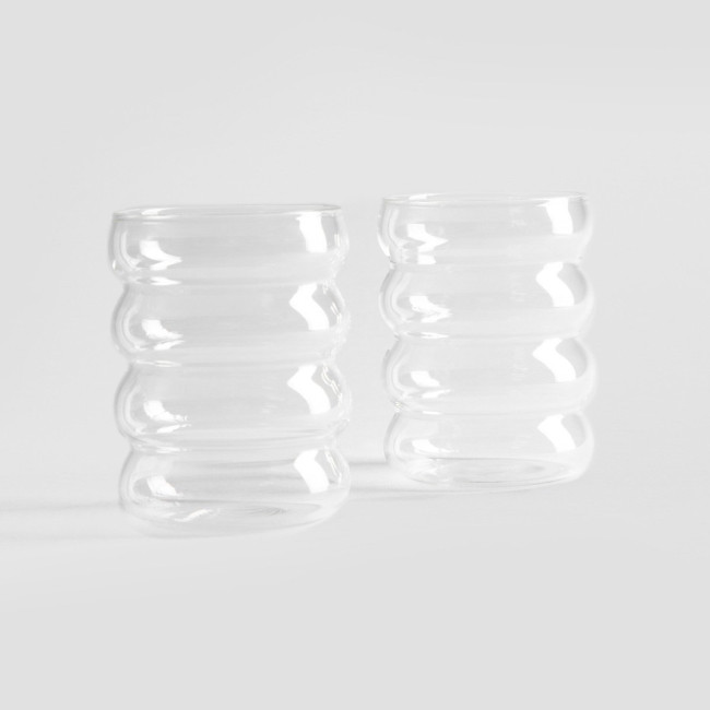 Sada dvoch pohárov BUBBLY priesvitné 739231 360 ml