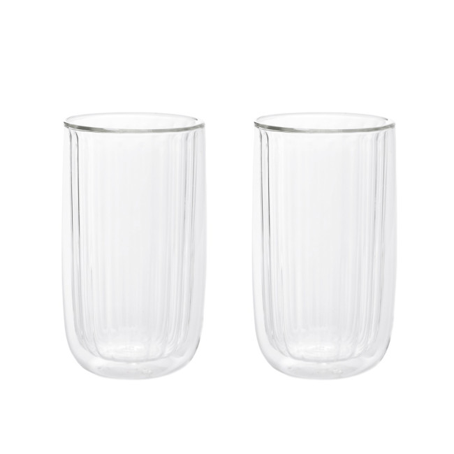 Sada dvoch pohárov CEMBRA GROOVE priesvitné 732348 350 ml (2 ks)