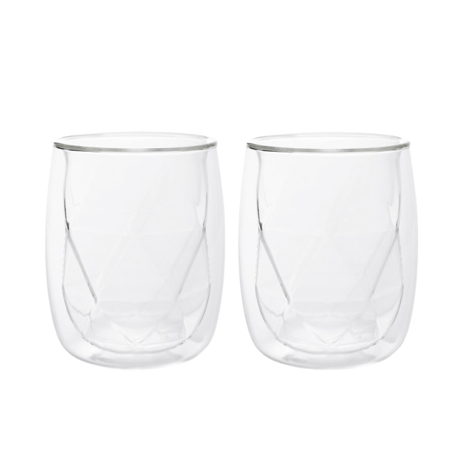 Sada dvoch pohárov CEMBRA GROOVE priesvitné 732355 280 ml (2 ks)
