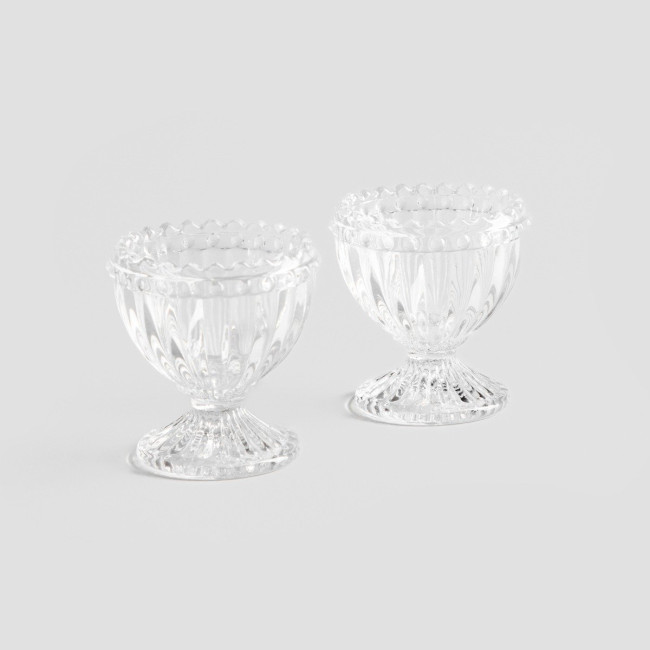 Sada dvoch pohárikov na vajíčka CORAGGIO priesvitná (2 ks)