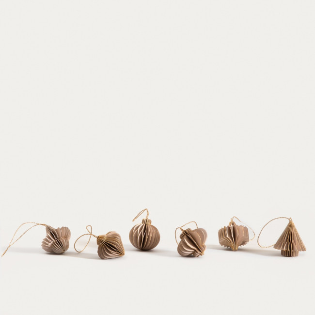 Závesná vianočná dekorácia GALLA béžová 754593 (6 ks)