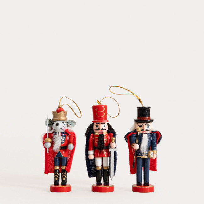 Závesná vianočná dekorácia NUTCRACKER luskáčik 754449 (3 ks)