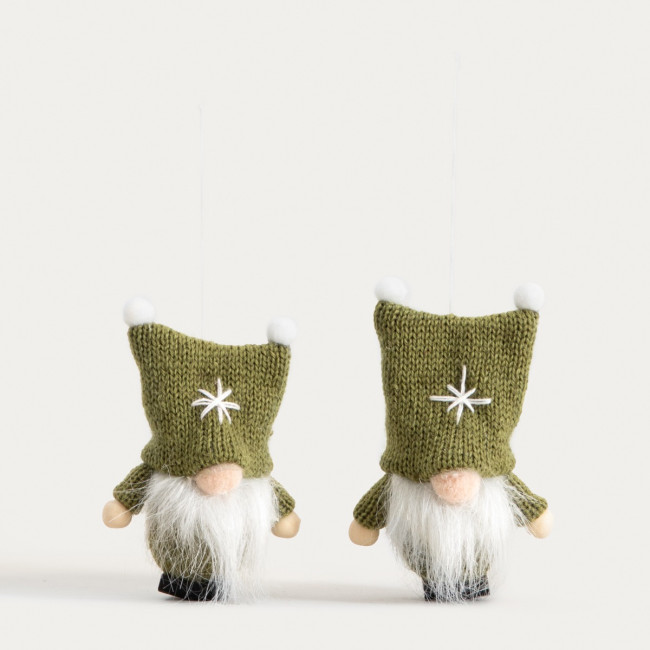 Závesná vianočná dekorácia MIKOO škriatok 754456 (2 ks)