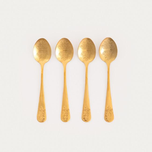 Súprava čajových lyžičiek REGALIA zlatá 763793 (4 ks)