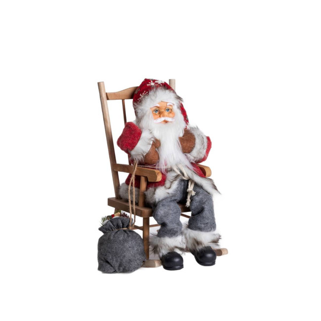 Vianočný škriatok CLAUSE Mikuláš na hojdacom kresle 713972