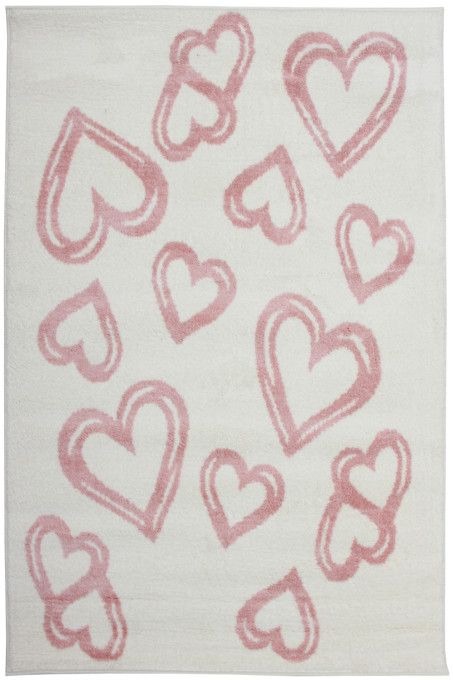 Koberec SLIM 6923 biely / rúžový