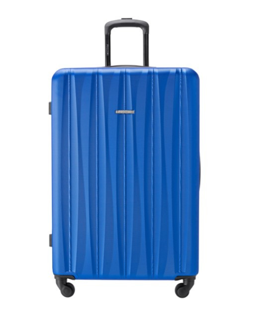 Veľký modrý kufor Bali s drážkami