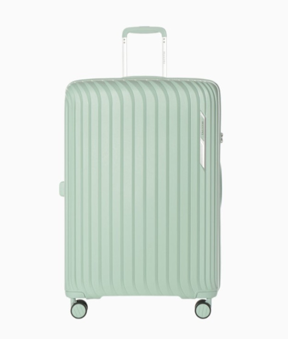 Veľký mätový kufor Marbella s drážkami