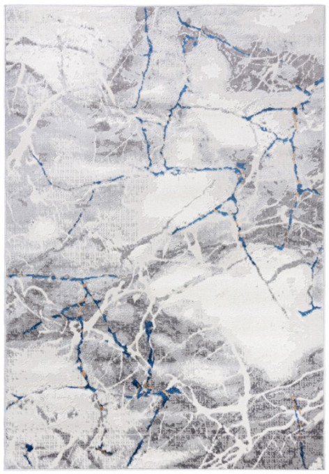 Koberec PORTLAND R216B svetlosivý / tmavomodrý