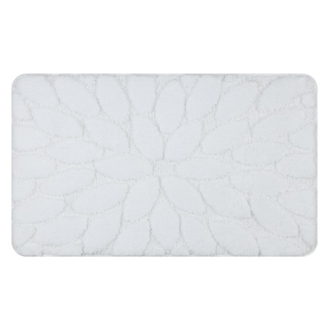 Kúpeľňový koberček SUPREME STONES kamienky, biely