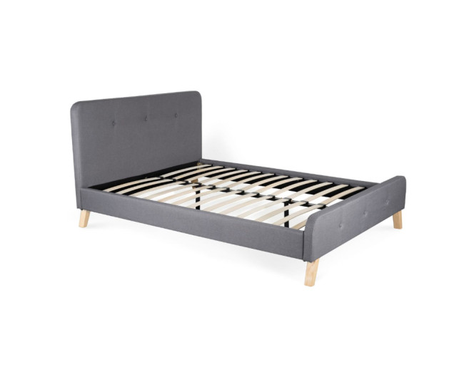 Manželská posteľ s roštom MIKKEL sivá 160x200 cm 987735