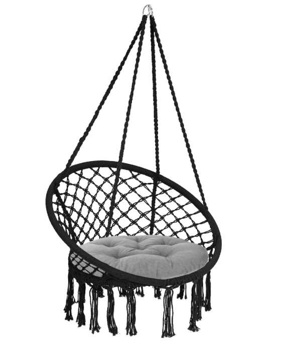 Závesné kreslo BOHO 490129A čierne