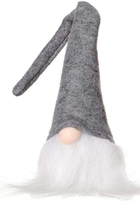 Vianočný škriatok Led YX039 sivý