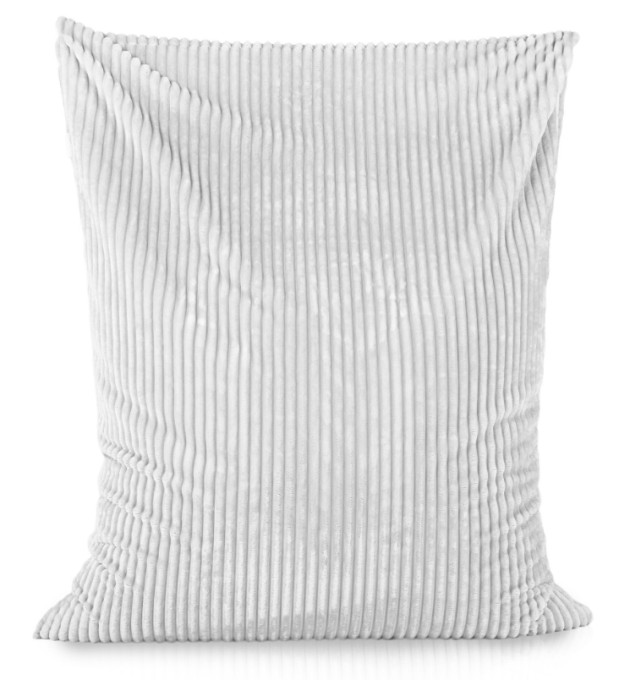 Vankúš na sedenie biely stripe