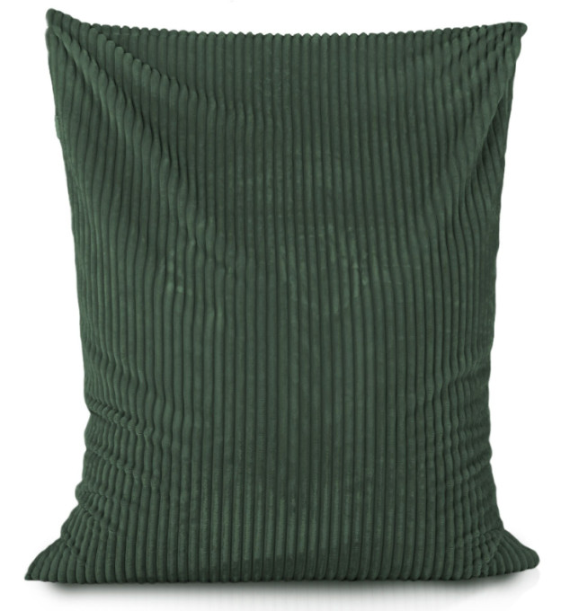 Vankúš na sedenie tmavozelený stripe