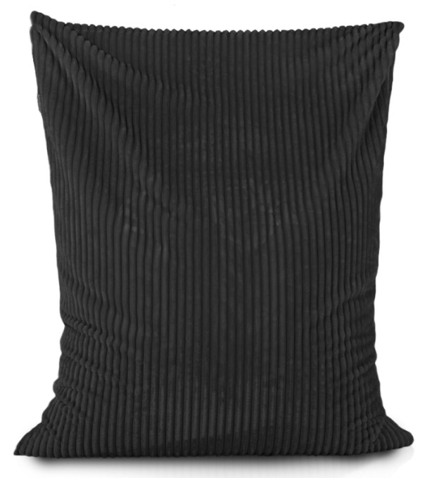 Vankúš na sedenie čierny stripe