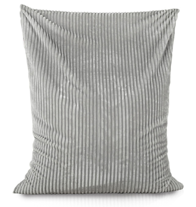 Vankúš na sedenie svetlosivý stripe