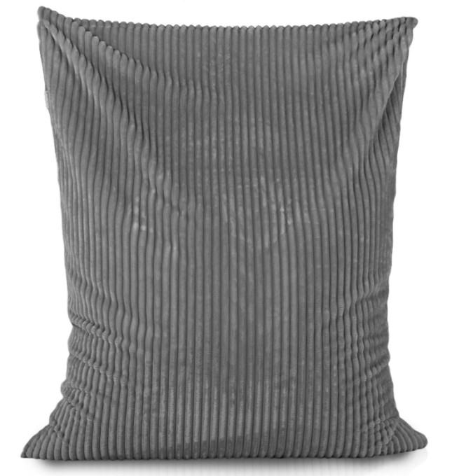 Vankúš na sedenie sivý stripe