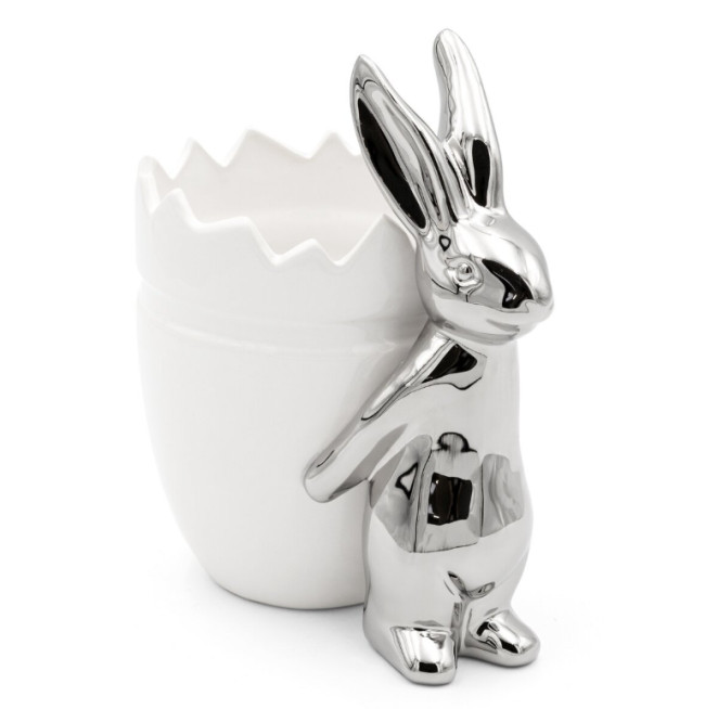 Veľkonočná dekorácia WI 155 C biela / strieborná