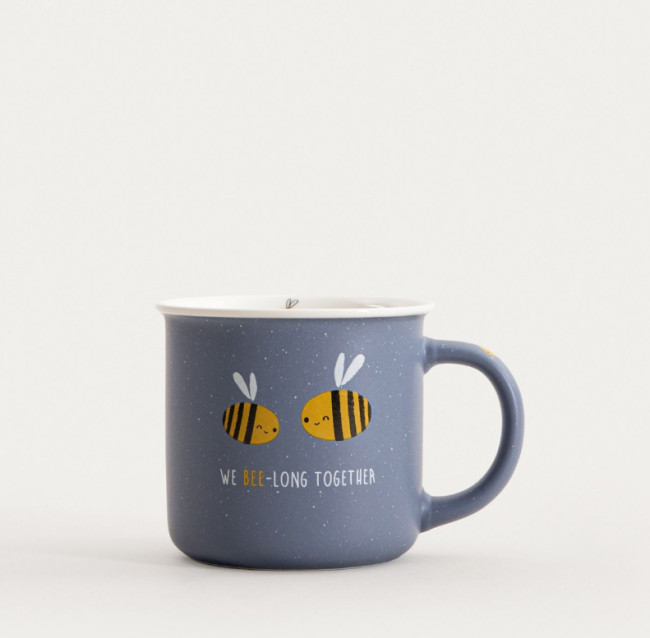 Hrnček ANNBEE s včielkou, tmavomodrý 859965 350 ml