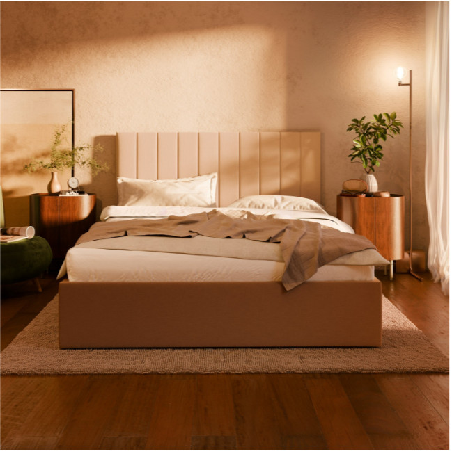 Levně Manželská postel POLLA Velvet 180×200 cm tmavě modrá