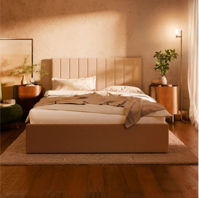 Levně Manželská postel POLLA Velvet 160×200 cm tmavě modrá