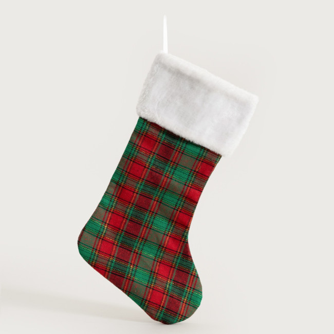 Vianočná dekorácia TARTAN červená / zelená 752094