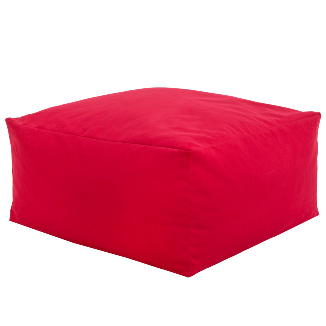 Plyšová taburetka červená
