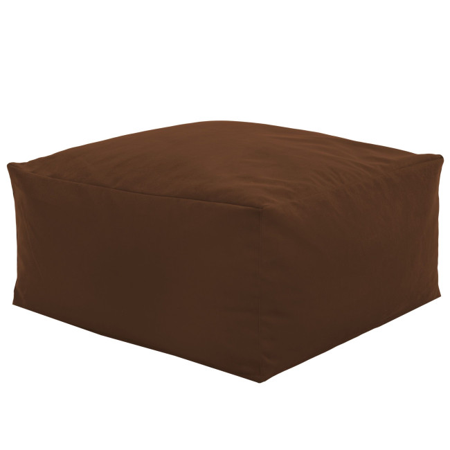 Plyšová taburetka hnedá