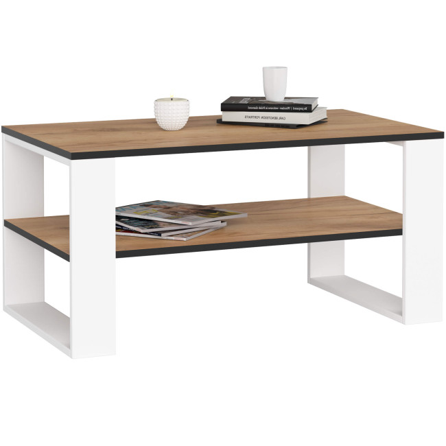 Konferenčný stolík ALEX dub craft / biely