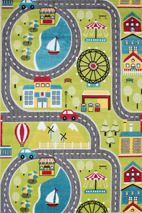 Detský koberec Streets 594 zelený