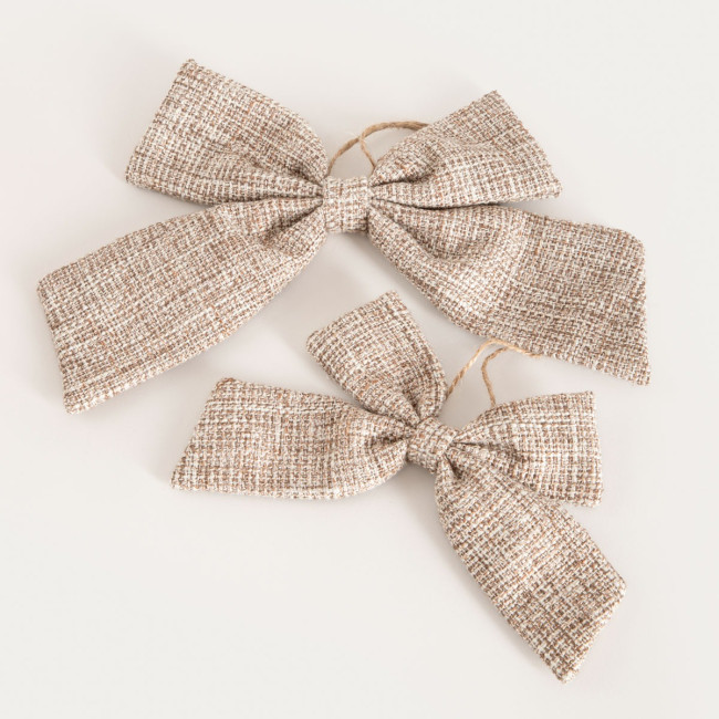 Závesná vianočná dekorácia ZITA béžová 754265 (2 ks)