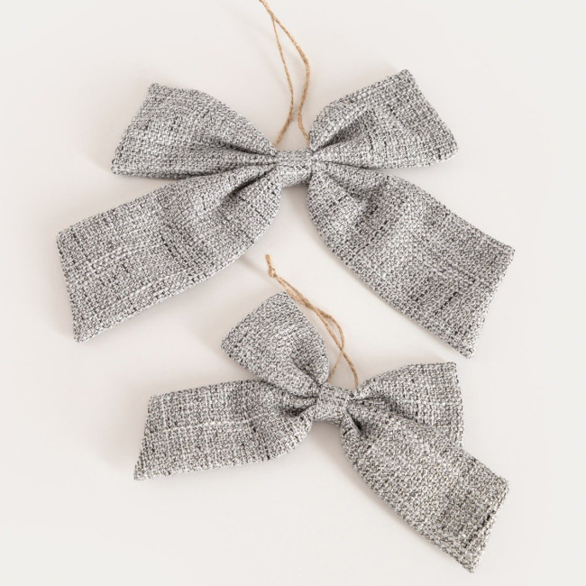 Závesná vianočná dekorácia ZITA sivá 754258 (2 ks)