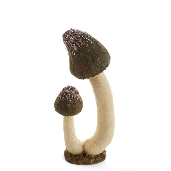 Vianočná dekorácia CHRISTMAS 221 krémová / zelená (2ks)